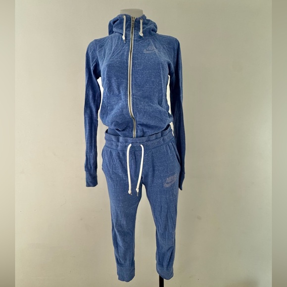 Nike Women's Heathered Blue Jogger Set XS - Picture 1 of 4
